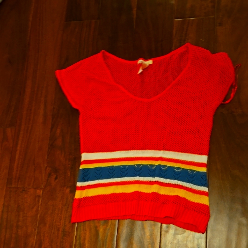 Colorful Knit Top with Stripes